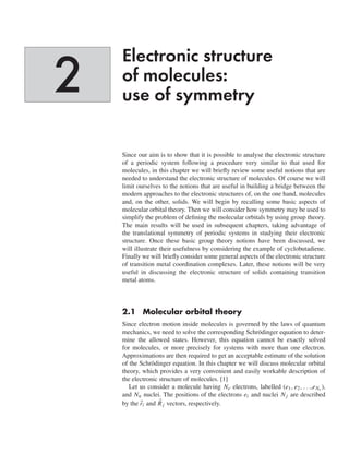 Orbital Approach To The Electronic Structure Of Solids Enric Canadell | PDF
