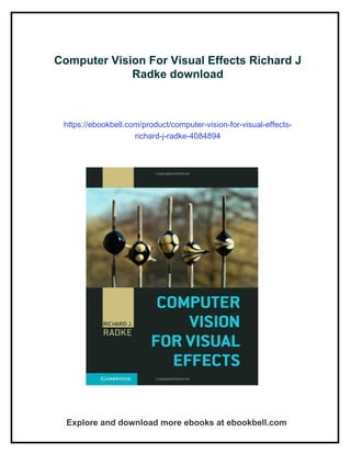 Computer Vision For Visual Effects Richard J Radke | PDF