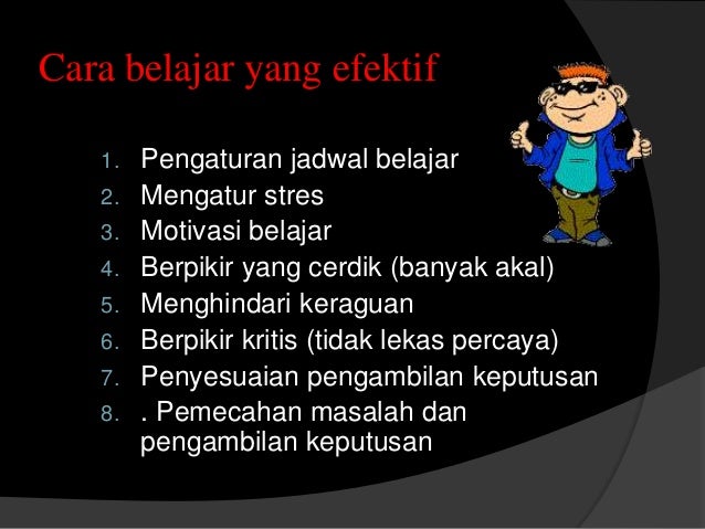  cara belajar  yang efektif