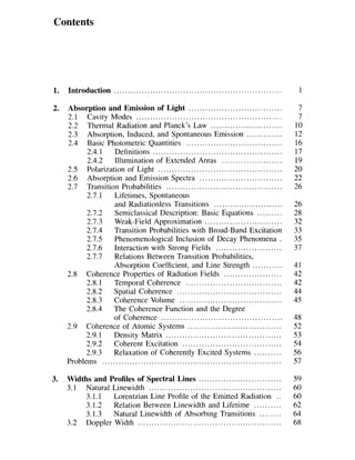Laser Spectroscopy Basic Concepts Instrumentation 3rd Ed W Demtroder | PDF