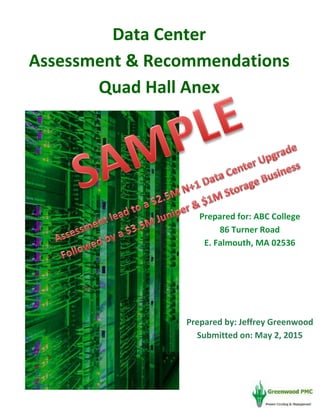 Sample Abc College Data Center Assessment Recommendations