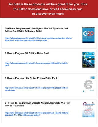 C++20 for Programmers (Deitel Developer Series) 3rd Edition Paul Deitel ...