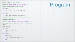 Newton Forward Interpolation | PPTX