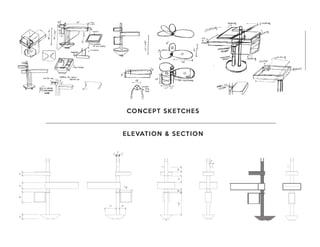 fo
in a se
of whims
surfaces and curvilinea
interact with.
Development sketches
Surface
Storage
Shelve/Storage
Working surface
Holder
Entertaining storage
Storage
Electricity oulet
Height adjustable central colum
Base
Wheels
The design
concept for the over
bed table was inspired by
a baby mobile and the rotating
action associated with this object. The
form of the table was refined and resulted
in a series of nesting surfaces, which create a sense
of whimsy and comfort within the hospital environment. The rotating
s and curvilinear forms offer the patient a table that is easy to use and comfortable to
th.
Surface
Storage
Shelve/Storage
Working surface
Holder
Entertaining storage
Storage
Electricity oulet
Height adjustable central colum
Base
Wheels
The design
concept for the over
bed table was inspired by
a baby mobile and the rotating
action associated with this object. The
form of the table was refined and resulted
in a series of nesting surfaces, which create a sense
of whimsy and comfort within the hospital environment. The rotating
curvilinear forms offer the patient a table that is easy to use and comfortable to
Shelve/Storage
Electri
Base
Wheels
bed table was inspired by
a baby mobile and the rotating
action associated with this object. The
form of the table was refined and resulted
in a series of nesting surfaces, which create a sense
of whimsy and comfort within the hospital environment. The rotating
surfaces and curvilinear forms offer the patient a table that is easy to use and comfortable to
interact with.
Shelve/Storage
Enterta
Electricity oulet
Base
Wheels
bed table was inspired by
a baby mobile and the rotating
action associated with this object. The
form of the table was refined and resulted
in a series of nesting surfaces, which create a sense
of whimsy and comfort within the hospital environment. The rotating
surfaces and curvilinear forms offer the patient a table that is easy to use and comfortable to
interact with.
CONCEPT SKETCHES
ELEVATION & SECTION
 