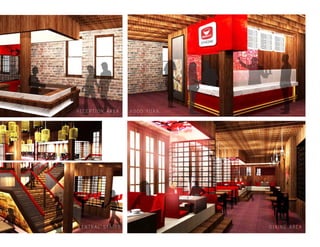 RECEPTION AREA FOOD YUAN
DINING AREACENTRAL STAIRS
 