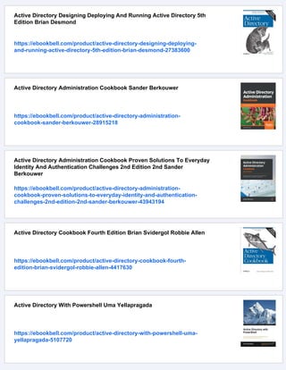 Active Directory Field Guide Laura E Hunter | PDF