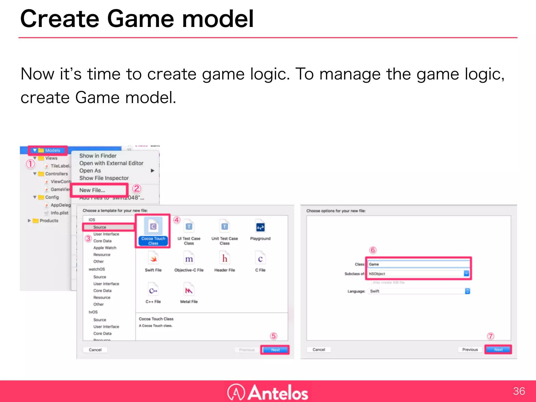 Create Game model
Now it’s time to create game logic. To manage the game logic, create
Game model.
36
 