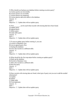 Comprehensive Guide to Microsoft Access 2013 Action Queries and Data ...