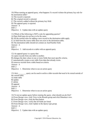 Comprehensive Guide to Microsoft Access 2013 Action Queries and Data ...