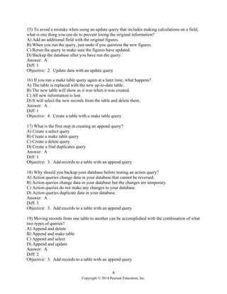Comprehensive Guide to Microsoft Access 2013 Action Queries and Data ...