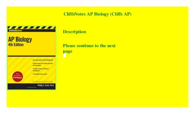 CliffsNotes AP Biology (Cliffs AP) 2018 pdf