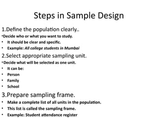 Comprehensive Guide to Sample Design and Research Methodology in Data ...