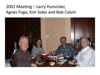 2001 Meeting – Parmjeet Randhawa and
Volker Nickeleit
2001 Meeting - AMR, donor biopsies, genomics, CAN, heart transplanta...