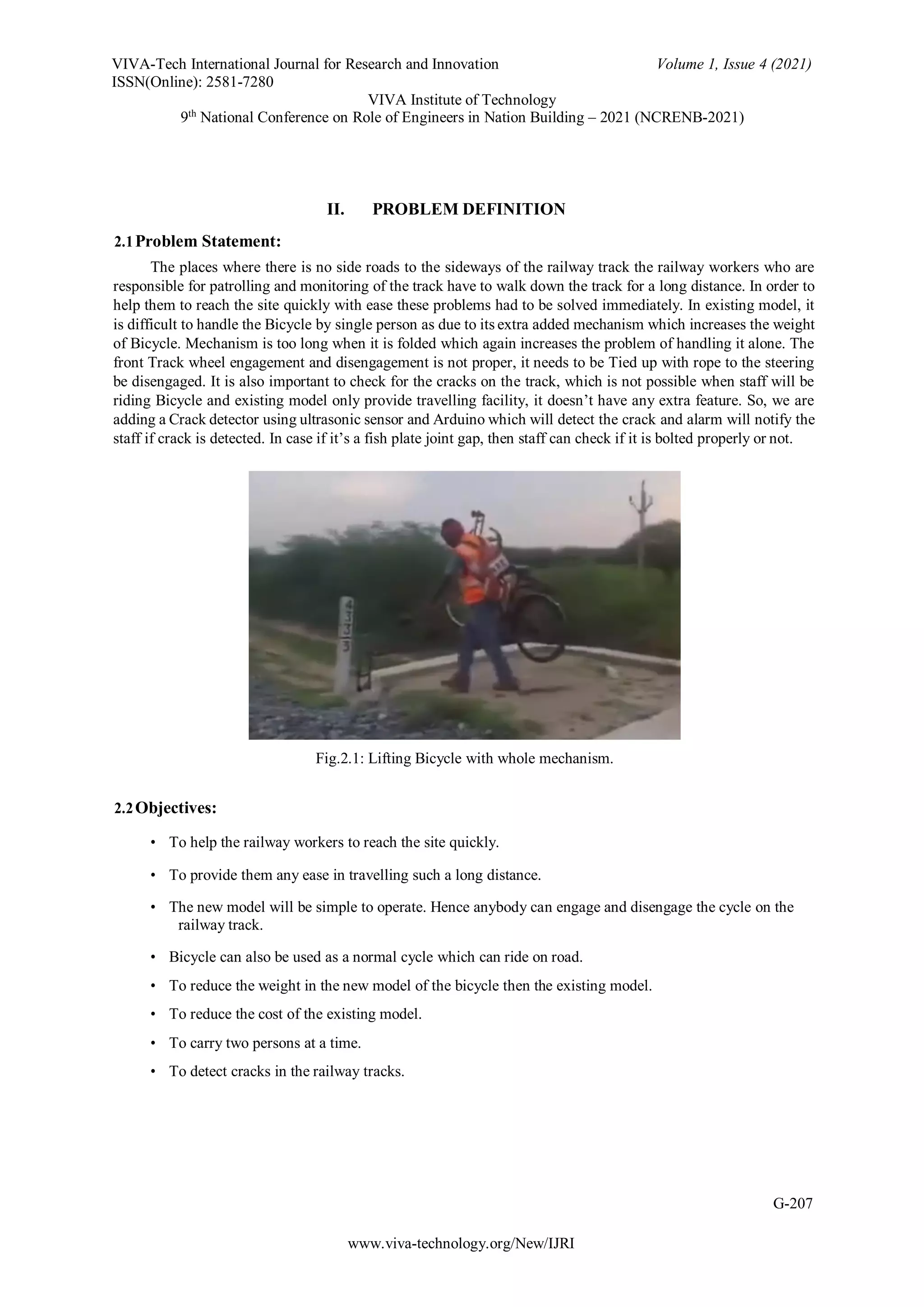 Railway track patrolling bicycle | PDF