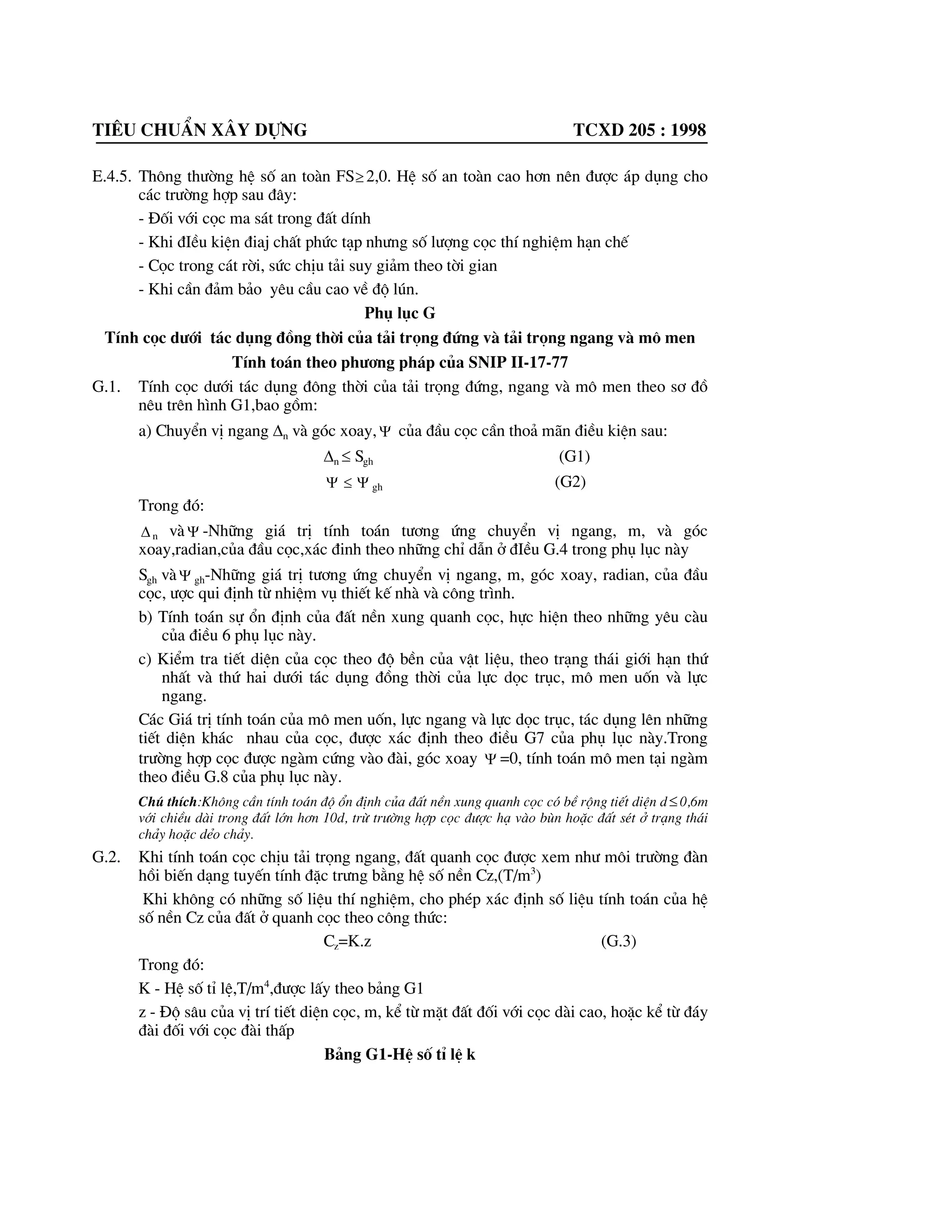 Tiªu chuÈn x©y dùng tcxd 205 : 1998
D.3. C«ng thøc ®éng Hilley
D.3.1. Søc chÞu t¶i giíi h¹n x¸c ®Þnh theo c«ng thøc:
  