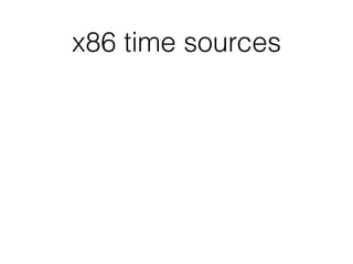 x86 time sources
 