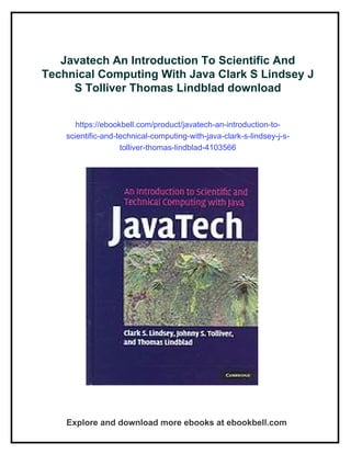 Javatech An Introduction To Scientific And Technical Computing With ...
