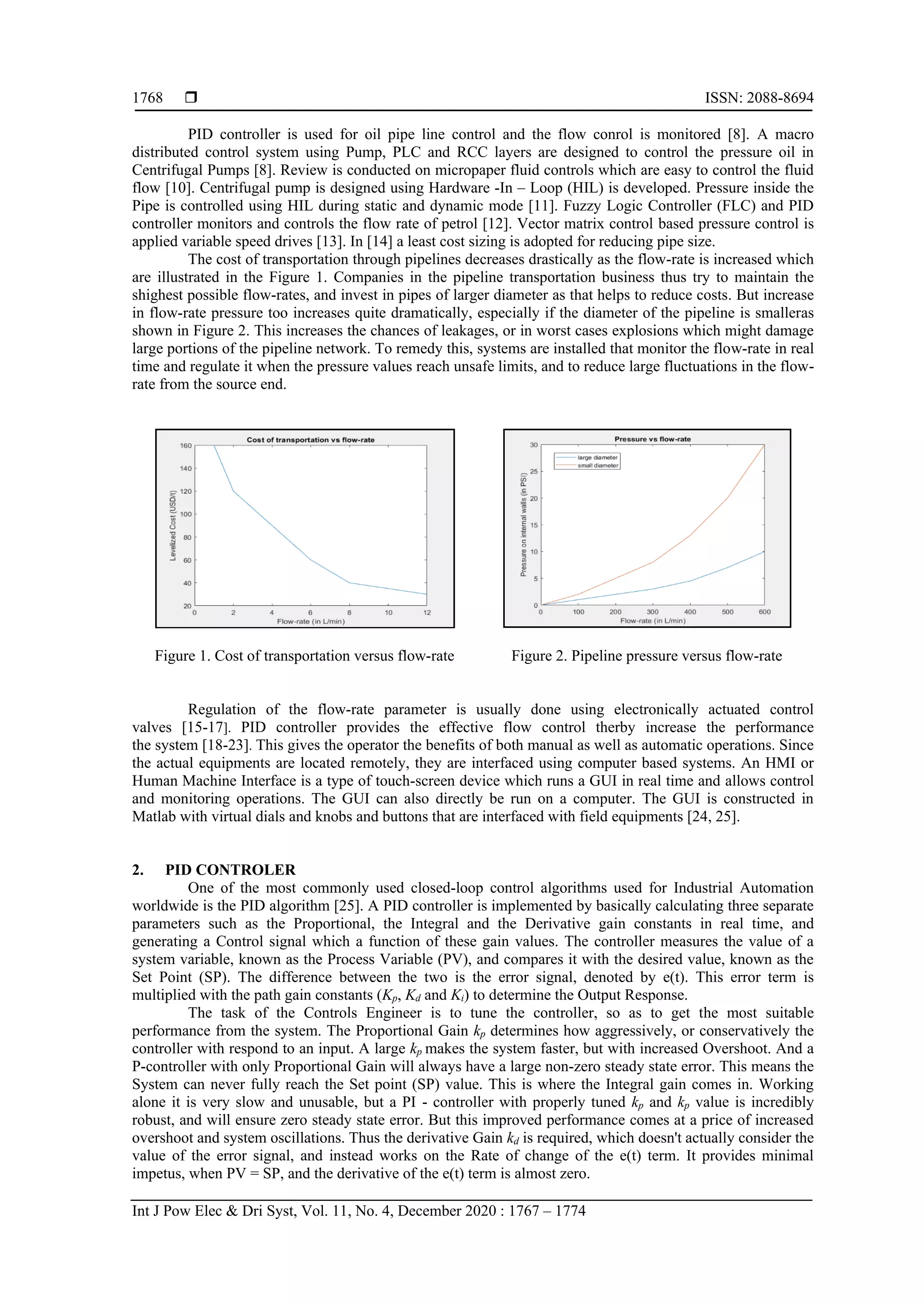 Real-time monitoring and control of flow rate in transportation ...