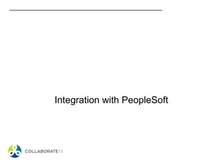 Integration with PeopleSoft
 