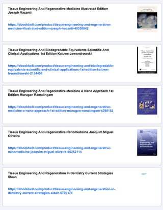 Tissue Engineering And Artificial Organs 3rd Ed Joseph D Bronzino | PDF