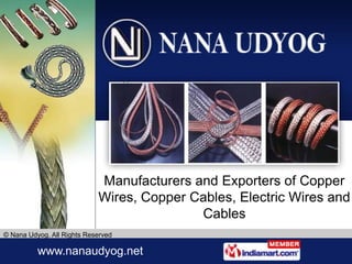 Manufacturers and Exporters of Copper Wires, Copper Cables, Electric Wires and Cables 