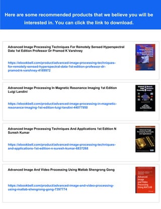 Advanced Image Acquisition Processing Techniques Applns D Ventzas | PDF