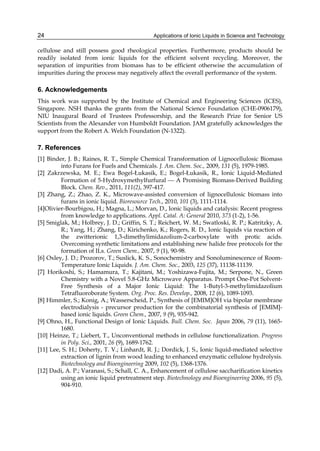 Applications Of Ionic Liquids In Science And Technology S Handy | PDF