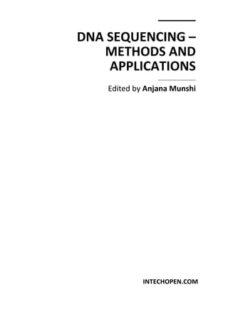Dna Sequencing Methods And Applns A Munshi | PDF
