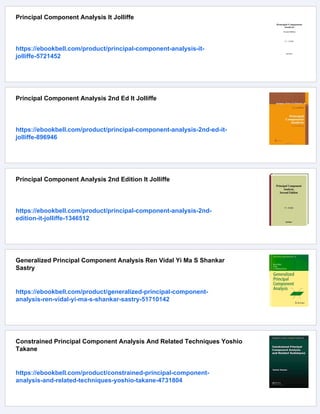Principal Component Analysis Engineering Applications P Sanguansat | PDF