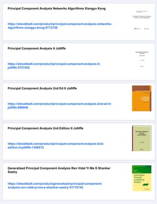 Principal Component Analysis Data Math Anal P Sanguansat | PDF