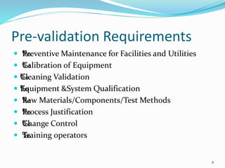 Method Validation Injection List PROCESS VALIDATION OF INJECTABLES | PPTX