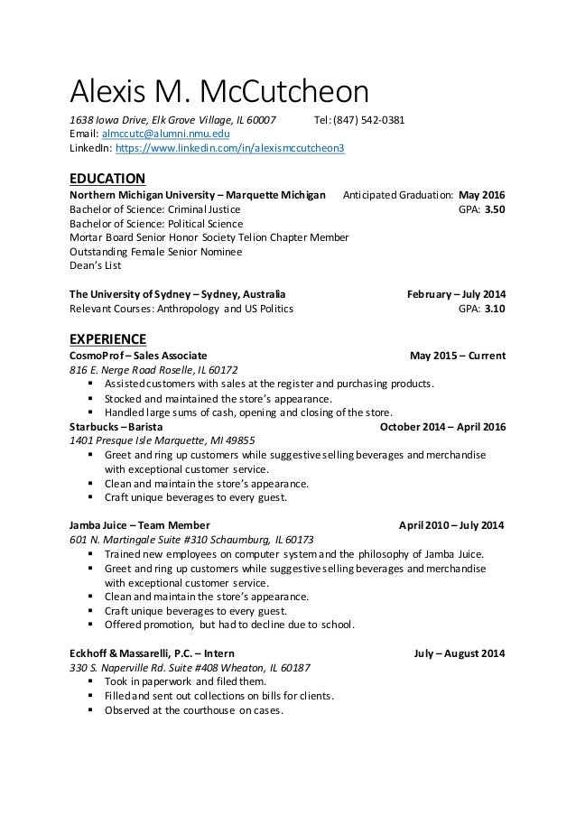 Additional coursework on resume ocr
