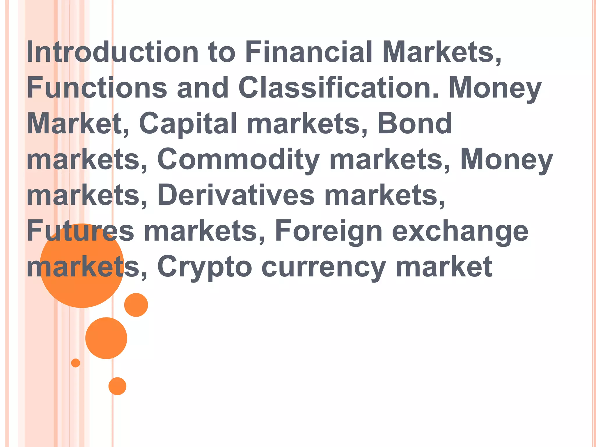 205 Financial Markets and Banking Operations Unit 1 | PPT