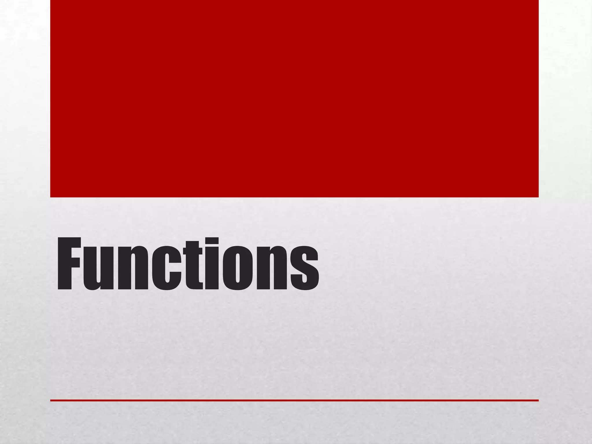 functions | PPT