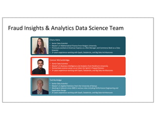 Fraud Insights & Analytics Data Science Team
Charu Kalra
• Senior Data Scientist
• Master’s in Mathematical Finance from R...