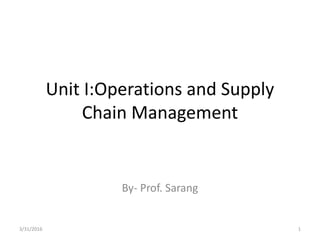 Operations and Supply Chain Management | PDF