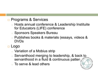 Reflection Point		Some critics argue that servant leadership is an end itself, not achieving other goals. Do you agree or disagree?