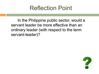 Greenleaf Center for Servant LeadershipLocated in Westfield, INMission & Vission:“The Greenleaf Center promotes the awareness, understanding, and practice of servant leadership by individuals and organizations.