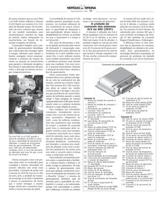 agosto/setembro 2003 4 agosto/setembro 2003 17
PECA CERTO
N
a edição 204, vimos que a função do siste-
ma de embreagem é acoplar e desacoplar
o fluxo de torque do motor para as rodas
motrizes e proporcionar a transferência de
energia de forma progressiva, sem que se
propaguem as vibrações funcionais do
motor e do sistema de transmissão. O trabalho do
sistema de embreagem é comandado por um
subsistema de acionamento. Este pode ser co-
mandado mecanicamente por alavancas, cabos e
garfos ou ser de servo-assistência hidráulica,
composto por um cilindro hidráulico principal e
um secundário, ligados por uma tubulação.
Embreagem:
o detalhe que
faz a diferença
(última parte)
O sistema de embreagem deve transmitir o fluxo de força do motor para a transmissão, de forma
suave, progressiva e sem perdas por deslizamento. Conhecidas como patinação da embreagem, essas
perdas acontecem quando há diferença de rotação entre o motor e a árvore primária da transmissão
Em geral, a alimentação do circuito hidráulico para o acionamento do sistema de embreagem é feita pelo reservató-
rio do fluido de freio
Nestes sistemas de comando, a aplicação das
leis que regem os princípios da hidráulica, pro-
porcionam o emprego de forças mais elevadas de
acoplamento e desacoplamento, sem exigir gran-
des esforços do motorista. Isso torna possível usar
sistemas de embreagem que tenham maior capa-
cidade de tração, sem comprometer o conforto de
operação do veículo.
Platô de embreagem
com mola-membrana
Mais conhecido como chapéu-chinês, o platô
de embreagem com mola-membrana é o sistema
utilizado na atualidade. Isto acontece devido a
necessidade de ocupar cada vez menos espaço no
compartimento do motor (o platô com mola-
membrana tem altura muito reduzida, fato muito
importante nos veículos compactos) e possibilita o
uso de componentes mecânicos de baixo peso,
minimizando a resistência ao giro do motor, pro-
porcionando menos perdas mecânicas e, graças
ao sistema de distribuição das forças de acopla-
mento, permite o uso de forças de acoplamento,
maiores, e que são distribuídas de maneira muito
mais uniforme pela placa de pressão, sem exigir
muito esforço do motorista.
Este sistema de acionamento da placa de
pressão do platô exige que, durante a monta-
gem, se tome alguns cuidados importantes para
a manutenção da qualidade do reparo e da Peça
Original. Em geral, quando não são observados,
ocorre o desalinhamento da mola-membrana,
resultando em trepidação ou vibração no pedal
de embreagem, juntamente com a dificuldade
de acionamento do pedal.
1 - Tampa ou carcaça
2 - Placa de pressão
3 - Mola-membrana
4 - Anel de apoio
5 - Rebite distanciador
6 - Rebite da mola-chapa
7 - Mola-chapa
Lado do motor Lado do câmbio
Platô de embreagem
O disco de embreagem dos motores
EA 111 é composto por um conjunto de
molas, cuja função é amortecer as
pulsações do motor. Este detalhe construtivo
do componente original é notado pela
maior flexibilidade no cubo do disco
de tantas soluções que no novo Polo
e no Golf (ambos utilizam o sistema
E-GAS Bosch nos motores 1.6 e 2.0),
além da filosofia torque, foi introdu-
zido um novo software que, através
de um modelo matemático para
monitoramento contínuo da carga
de bateria, realiza adequações na
marcha-lenta, em função da de-
manda energética da bateria.
O princípio é simples: caso a uni-
dade de gerenciamento identifique
que o alternador não consegue suprir
a energia suficiente para manter a
bateria carregada, ocorre automati-
camente o aumento da rotação do
motor na situação de marcha-lenta
para garantir a demanda energética.
Esta função é especialmente útil para
evitar a descarga da bateria em lon-
gos congestionamentos.
Outras sensações como a de pre-
cisar pisar mais no acelerador para
conseguir a mesma velocidade em
maiores altitudes não serão mais
percebidas. A posição de pedal será
a mesma ao nível do mar ou no alto
da serra, pois, a unidade de coman-
do encarrega-se de abrir a borboleta
e ajustar os parâmetros, de forma
que o motor entregue o mesmo
torque, desde que o motorista man-
tenha a mesma posição do pedal.
A versatilidade do sistema E-GAS
também aparece, guardadas as pro-
porções, na eventual utilização de
um combustível de menor octana-
gem. A capacidade de adaptação e
auto-aprendizado afetam menos a
dirigibilidade do veículo, na medida
em que o importante é o torque a
ser fornecido.
Nos casos de detonações, o atra-
so de ignição provocado pelo sensor
de detonação é compensado auto-
maticamente pela maior abertura da
borboleta. Se o carro trabalha com o
motor frio, o novo software contém
outro modelo matemático que prevê
a resistência mecânica mais elevada
para essa condição. Com este recur-
so, é possível praticamente, eliminar
a sensação de motor fraco, durante a
fase de aquecimento.
Outra característica muito inte-
ressante deste novo sistema está liga-
da ao corte de combustível em alta
rotação, normal nos motores injeta-
dos. Nos sistemas 4LV e 4SV, esta fun-
ção deixa de existir nos moldes
convencionais e dá lugar a um siste-
ma que providencia um suave fecha-
mento da borboleta quando o motor
atinge a faixa perigosa de rotação
(aproximadamente 6.500 rpm) funcio-
nando como se o próprio motorista
aliviasse a carga exigida do motor.
Para rodagens em velocidades
constantes, normalmente encon-
tradas com o uso do sistema de pi-
loto automático (disponível no
Golf), como há infinitas combina-
ções dos parâmetros que resultam
no torque, a unidade de comando
pode fazer a otimização deles se-
gundo critérios como, por exemplo,
o consumo mais baixo ou o menor
nível de emissões, para cada situa-
ção de utilização do motor. Já em
situações dinâmicas (acelerações,
por exemplo), o sistema tem condi-
ções de planejar como será a evolu-
ção dos parâmetros do motor, pois
tem todo o controle sobre a forma
como a aceleração será feita.
Num software convencional acon-
tece assim: o motorista abre a borbole-
ta, o sistema detecta a abertura e, só
então, corrige os parâmetros. Ou seja,
o sistema de gerenciamento corre
atrás para adequar combustível, avan-
ço etc às solicitações do motorista. Com
a filosofia “torque”, o sistema de
gerenciamento eletrônico sabe de
antemão qual a quantidade de com-
bustível e o avanço a ser selecionado,
porque está comandando a acelera-
ção. A diferença é sentida no conforto
ao dirigir – sem solavancos – no con-
sumo e nas emissões de poluentes.
A unidade de
comando dos sistemas
4LV ou 4SV (J537)
O sistema é utilizado nos Gol e
Parati equipados com os motores EA
111 de 8 ou 16 válvulas, e no novo
Polo com motor 1.0 de 16 válvulas. A
unidade é ligada ao veículo por dois
conectores, um com 81 pinos e outro
com 39. O conector de 81 pinos rece-
be os fios que pertencem ao chicote
que atende o veículo, enquanto o de
39 vias, recebe o chicote do compar-
timento do motor.
O sistema 4LV foi usado até o fi-
nal da linha 2002 nos motores 1.0 li-
tro de 8 válvulas e continua sendo
aplicado nos motores 1.0 de 16 válvu-
las. Nos motores 1.0 de 8 válvulas, foi
substituído pelo sistema 4SV que é
uma evolução tecnológica da Gera-
ção IV das unidades de comando
Magneti Marelli para a Volkswagen.
A diferença entre os dois siste-
mas não se apresenta no consumo,
dirigibilidade ou dinâmica de acele-
ração. Está, principalmente, na
tecnologia eletrônica empregada no
processo de produção da unidade
de comando e nos novos hardwares
No novo Polo ou no Golf, quando a
demanda energética da bateria é maior
do que a capacidade de suprimento do
alternador, a rotação de marcha-lenta
sobe de, aproximadamente, 700 rpm
para 1000 rpm sob determinadas
condições. Assim, a curva de suprimento
do alternador será maior do que a curva
de consumo da bateria
Conector A
1 - Massa da unidade de comando e
sensores 1
2 - Massa da unidade de comando e
sensores 2
3 - Alimentação da unidade de
comando - linha 30
4 - Alimentação da unidade de
comando - linha 15
24 - Massa do relé do eletroventilador
2ª velocidade
30 - Liga/desliga do pressostado do
ar-condicionado (F129)
32 - Massa
33 - Massa do potenciômetro G185 do
sensor do pedal do acelerador
34 - Sinal do potenciômetro G185 do
pedal do acelerador
35 - Sinal do potenciômetro G79 do
pedal do acelerador
36 - Massa do potenciômetro G79 do
pedal do acelerador
37 - Sinal de rotação do motor para o
instrumento combinado (conta-giros)
39 - Sinal do interruptor do pedal da
embreagem (linha 15)
40 - Sinal do interruptor do
ar-condicionado
41 - Sinal do termostato do ar-condicionado
43 - Linha serial do imobilizador (J362)
e conector de diagnóstico
47 - Massa do relé do eletroventilador
(1ª velocidade)
48 - Lâmpada EPC K132 do painel
50 - Massa dos sensores
53 - Positivo de 5V de referência
54 - Sinal do sensor do velocímetro
55 - Sinal do interruptor do pedal de
freio (linha 15)
56 - Sinal de acionamento das lâmpadas
de freio
63 - (-) 12V para o aquecimento da
sonda lambda
64 - Comando da válvula do canister (N80)
(limpeza do filtro de carvão ativado)
65 - Comando do relé da bomba de
combustível (J17)
68 - Massa da sonda lambda (G39)
69 - Sinal da sonda lambda (G39)
72 - 5V do sensor do pedal do
acelerador (G185)
73 - 5V do sensor do pedal do
acelerador (G79)
Conector B
82 - Sinal do sensor de rotação (G28)
83 - 5V para os sensores de posição
da borboleta (G187 e G188)
84 - Sinal do sensor de posição da
borboleta (G188)
85 - Sinal do sensor da temperatura
do ar (G42)
86 - Sinal do sensor de fase (G40)
87 - 5V do sensor de rotação (G28)
88 - Comando da válvula injetora 3
89 - Comando da válvula injetora 4
91 - Massa dos potenciômetros do
sensor da posição da borboleta
(G187 e G188)
92 - Sinal do sensor de posição da
borboleta (G187)
93 - Sinal do sensor de temperatura
do líquido de arrefecimento (G2)
96 - Comando da válvula injetora 1
97 - Comando da válvula injetora 2
98 - 5V sensores de pressão (G71) e
de fase (G40)
99 - Massa do sensor de detonação
102 - Comando da bobina 2
103 - Comando da bobina 1
106 - Sinal do sensor de detonação
108 - Massa dos sensores
109 - Sinal de pressão absoluta (G71)
116 - Comando do relé da plena
potência para o ar-condicionado
117 - Comando (+) do servomotor da
borboleta
118 - Comando (-) do servomotor da
borboleta
Conectores da unidade de comando J537
B
A
 