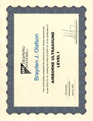 UE Systems - Level I Certificate