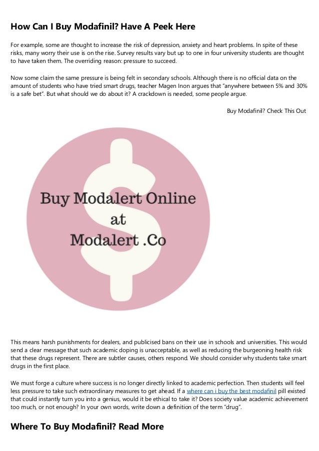 The price of modafinil