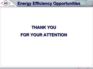 Energy Efficiency Opportunities

THANK YOU
FOR YOUR ATTENTION

 