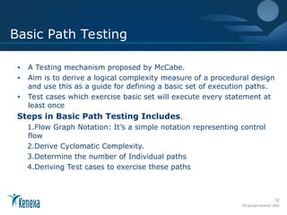 WhiteBox-Testing.ppt education purpose only | PPT