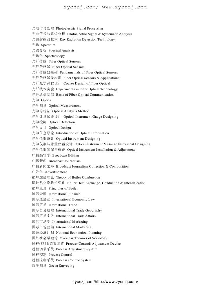 标题62 门课程名称翻译大全ctrl F To Find 另外 强烈推荐您登陆