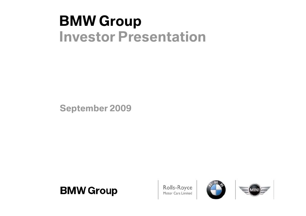 Bmw investor relations presentation topics