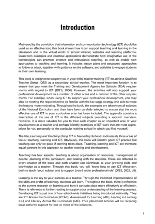 Learning And Teaching Using Ict In Secondary Schools John Woollard | PDF