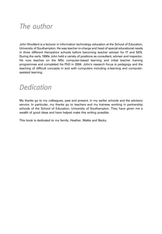 Learning And Teaching Using Ict In Secondary Schools John Woollard | PDF