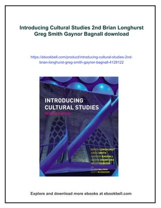 Introducing Cultural Studies 2nd Brian Longhurst Greg Smith Gaynor ...