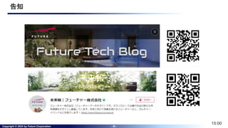 Copyright © 2024 by Future Corporation - 30 -
15:00
告知
 