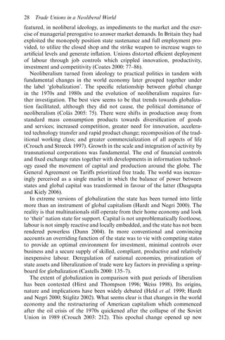 Trade Unions In A Neoliberal World British Trade Unions Under New ...